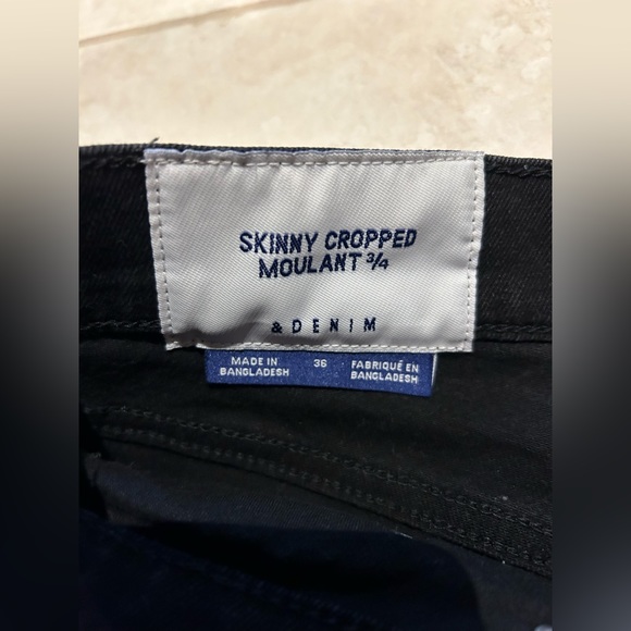 Men’s HnM skinny cropped ripped jeans size 36 colour black - Picture 6 of 10